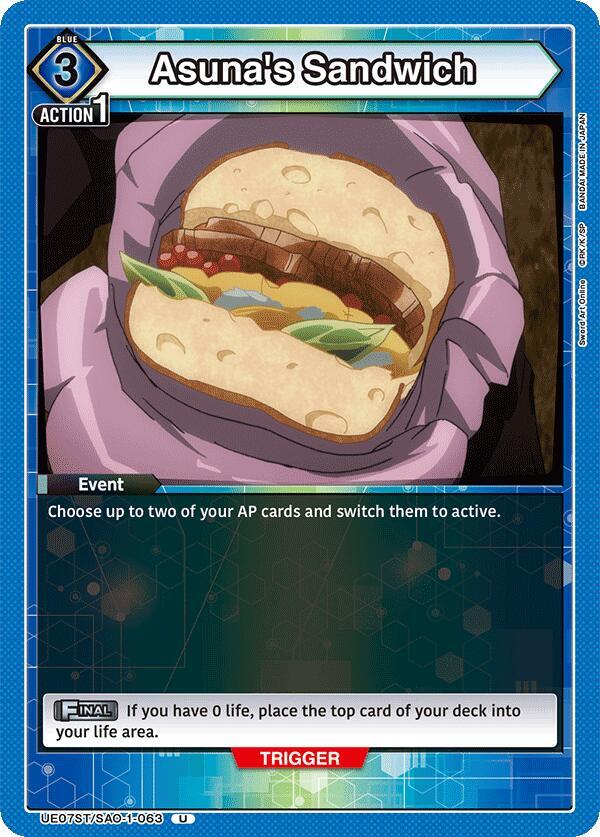 Asuna's Sandwich (UE07ST/SAO-1-063) [UE07ST: Sword Art Online Starter Deck]