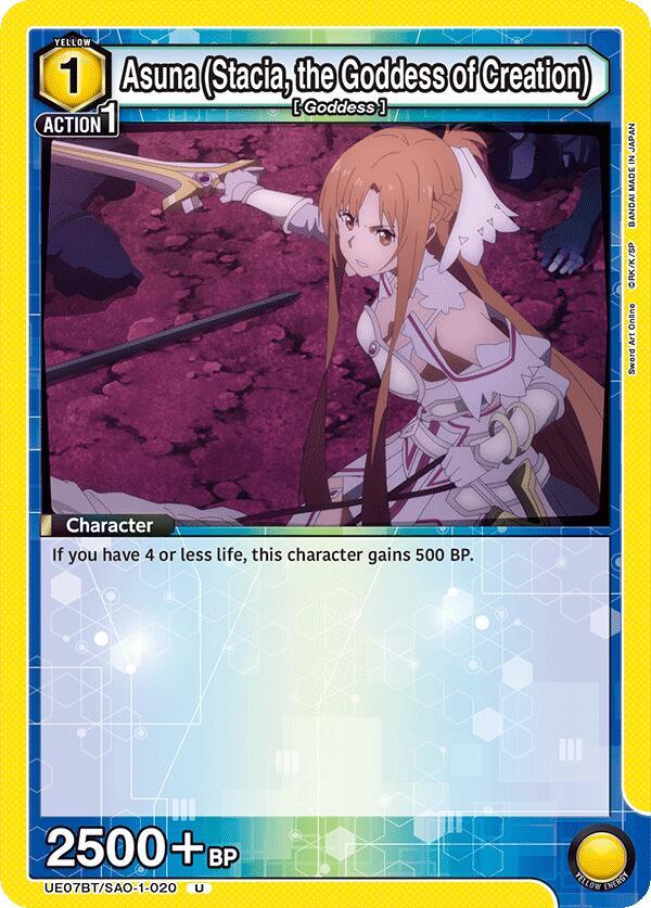 Asuna (Stacia, the Goddess of Creation) (020) (UE07BT/SAO-1-020) [UE07BT: Sword Art Online]