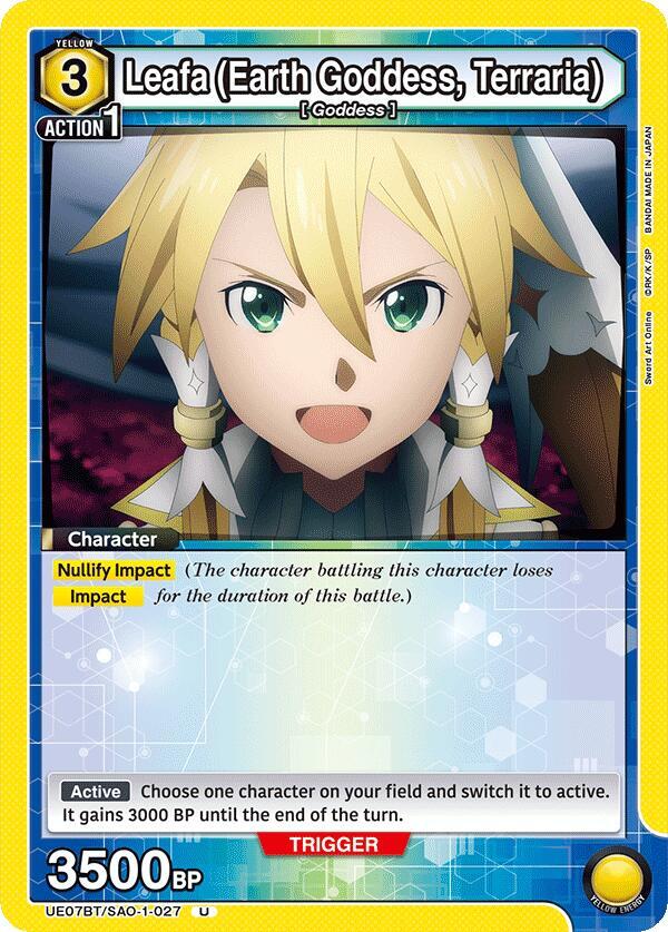 Leafa (Earth Goddess, Terraria) (027) (UE07BT/SAO-1-027) [UE07BT: Sword Art Online]