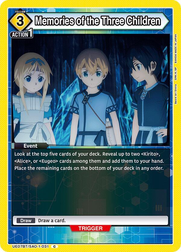 Memories of the Three Children (UE07BT/SAO-1-031) [UE07BT: Sword Art Online]