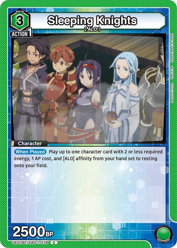 Sleeping Knights (UE07BT/SAO-1-076) [UE07BT: Sword Art Online]