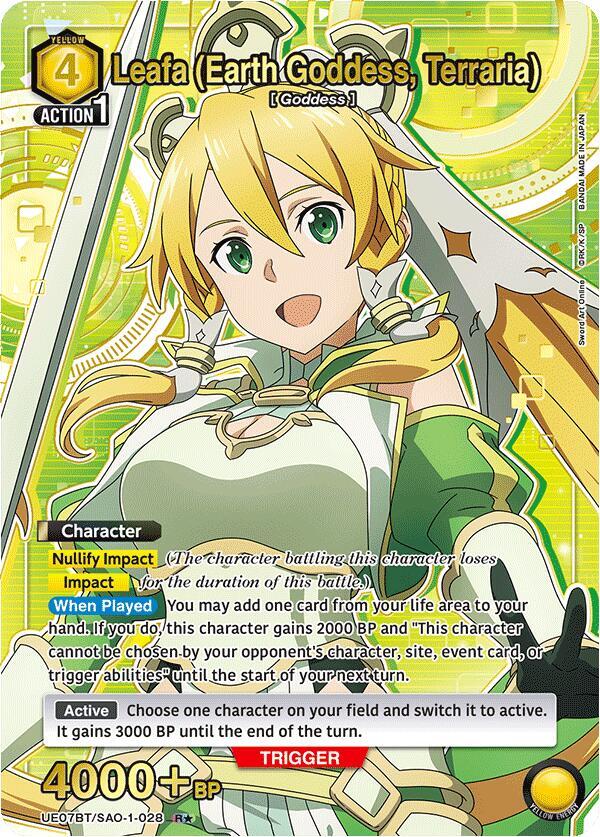 Leafa (Earth Goddess, Terraria) (028) (R*) (UE07BT/SAO-1-028) [UE07BT: Sword Art Online]