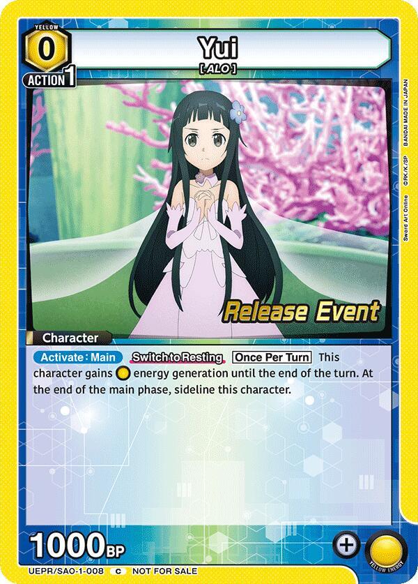 Yui (008) (UEPR/SAO-1-008) [UE07BT: Sword Art Online Release Event Cards]