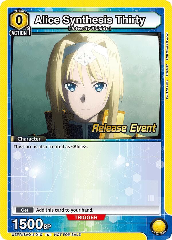 Alice Synthesis Thirty (010) (UEPR/SAO-1-010) [UE07BT: Sword Art Online Release Event Cards]