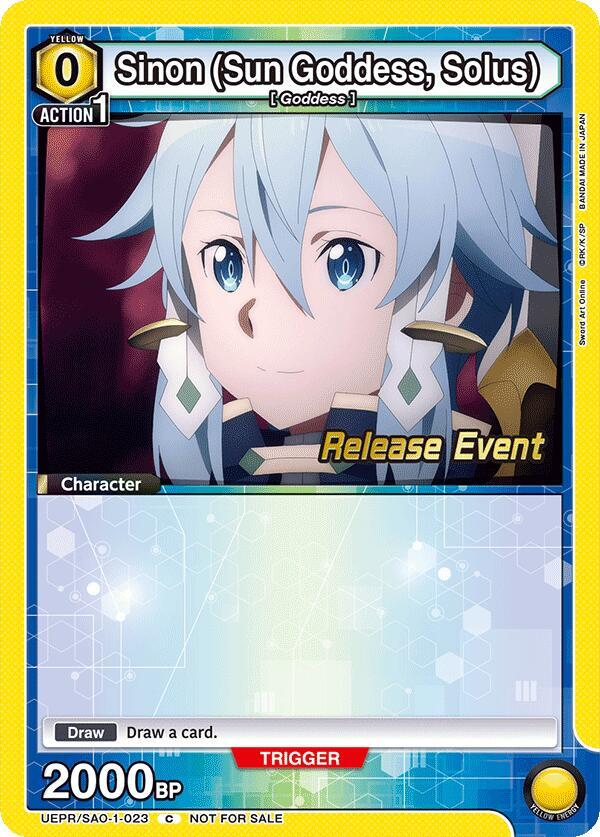 Sinon (Sun Goddess, Solus) (023) (UEPR/SAO-1-023) [UE07BT: Sword Art Online Release Event Cards]