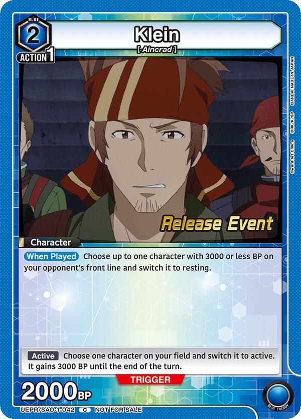 Klein (042) (UEPR/SAO-1-042) [UE07BT: Sword Art Online Release Event Cards]