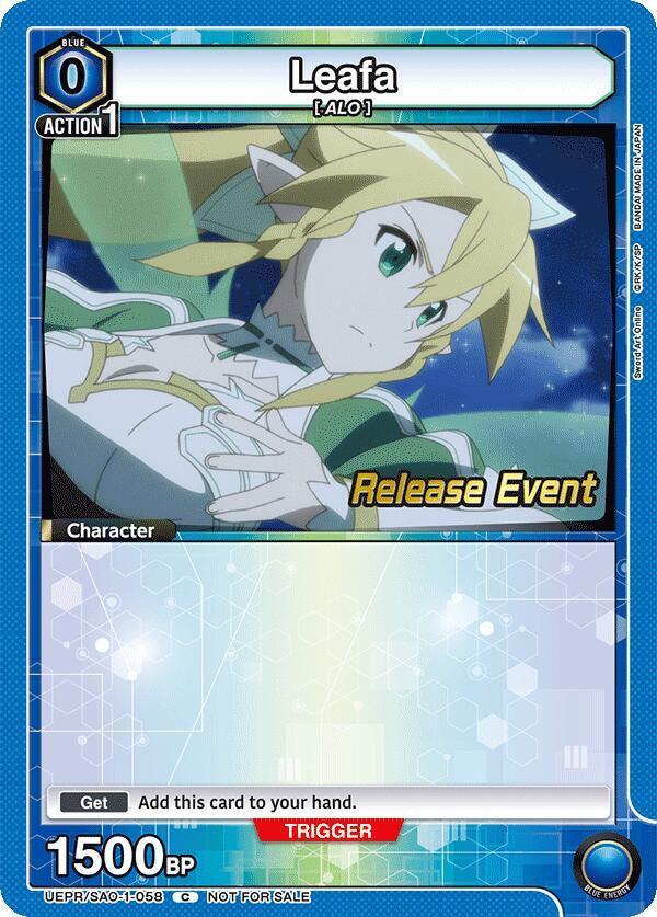 Leafa (058) (UEPR/SAO-1-058) [UE07BT: Sword Art Online Release Event Cards]