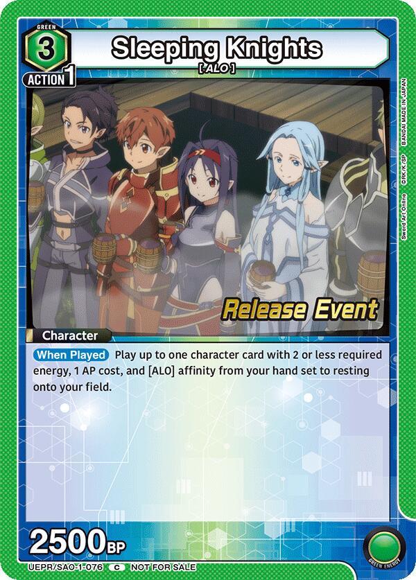 Sleeping Knights (UEPR/SAO-1-076) [UE07BT: Sword Art Online Release Event Cards]