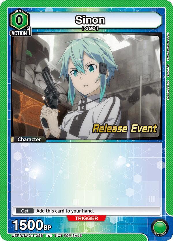 Sinon (088) (UEPR/SAO-1-088) [UE07BT: Sword Art Online Release Event Cards]
