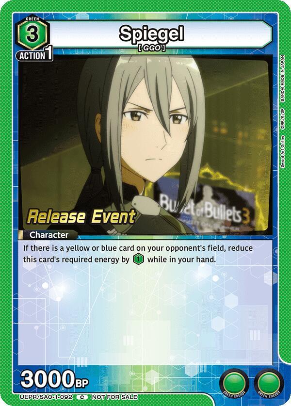 Spiegel (UEPR/SAO-1-092) [UE07BT: Sword Art Online Release Event Cards]