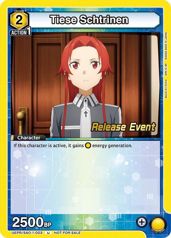 Tiese Schtrinen (UEPR/SAO-1-003) [UE07BT: Sword Art Online Release Event Cards]