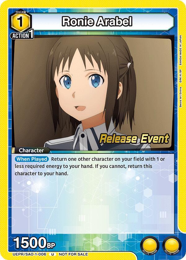 Ronie Arabel (UEPR/SAO-1-006) [UE07BT: Sword Art Online Release Event Cards]