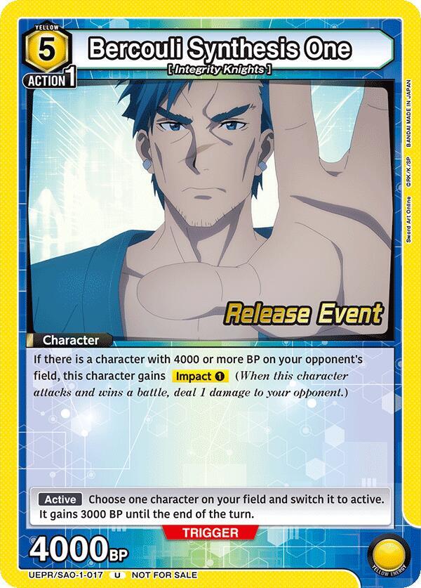 Bercouli Synthesis One (UEPR/SAO-1-017) [UE07BT: Sword Art Online Release Event Cards]