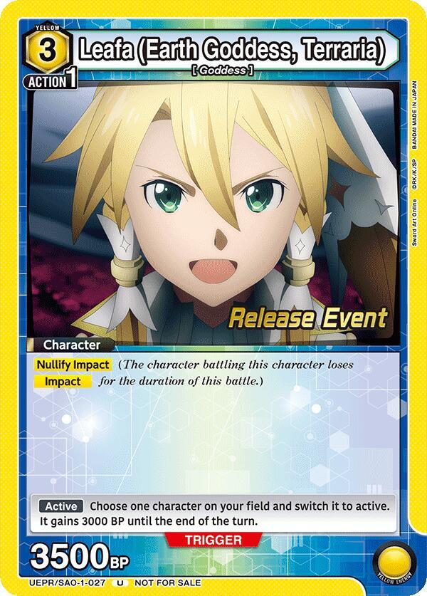 Leafa (Earth Goddess, Terraria) (027) (UEPR/SAO-1-027) [UE07BT: Sword Art Online Release Event Cards]