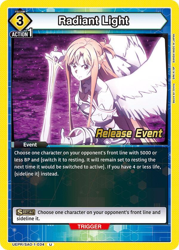 Radiant Light (UEPR/SAO-1-034) [UE07BT: Sword Art Online Release Event Cards]