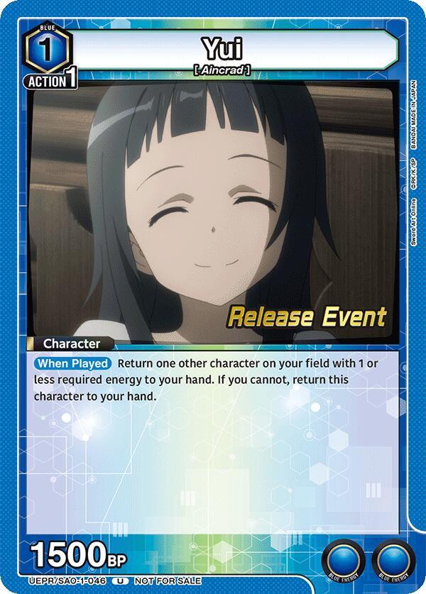 Yui (046) (UEPR/SAO-1-046) [UE07BT: Sword Art Online Release Event Cards]