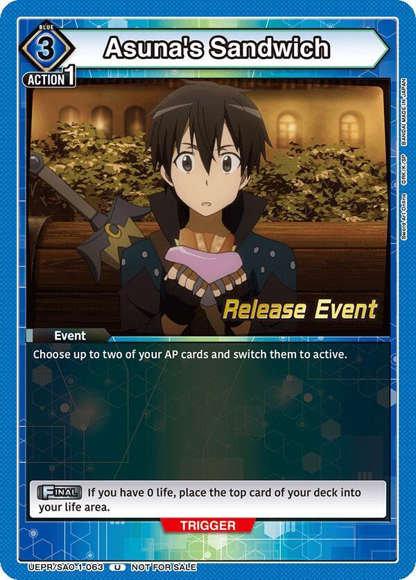 Asuna's Sandwich (UEPR/SAO-1-063) [UE07BT: Sword Art Online Release Event Cards]