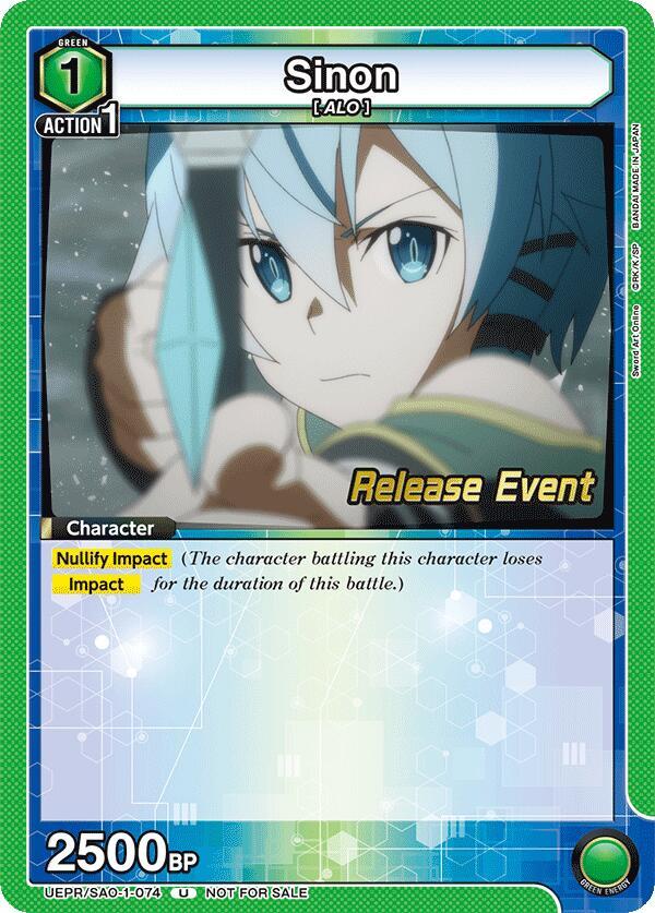 Sinon (074) (UEPR/SAO-1-074) [UE07BT: Sword Art Online Release Event Cards]