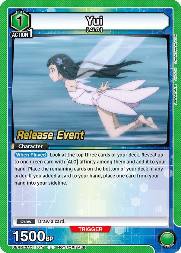 Yui (077) (UEPR/SAO-1-077) [UE07BT: Sword Art Online Release Event Cards]