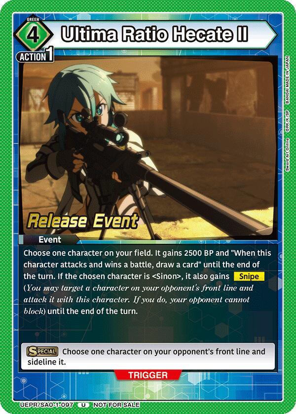 Ultima Ratio Hecate II (UEPR/SAO-1-097) [UE07BT: Sword Art Online Release Event Cards]