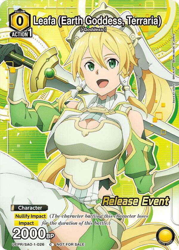 Leafa (Earth Goddess, Terraria) (026) (Release Event Participation) (UE07BT/SAO-1-026) [UE07BT: Sword Art Online Release Event Cards]