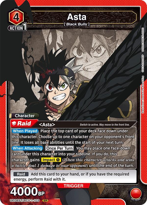 Asta (103) (UE08ST/BCV-1-103) [UE08ST: Black Clover Starter Deck]
