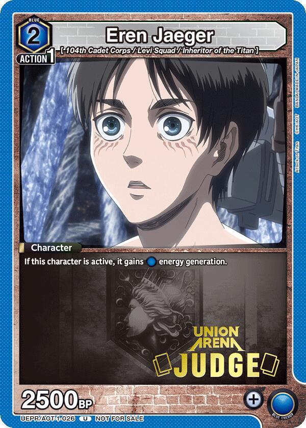 Eren Jaeger (Judge Pack) (UEPR/AOT-1-026) [Union Arena Promotion Cards]