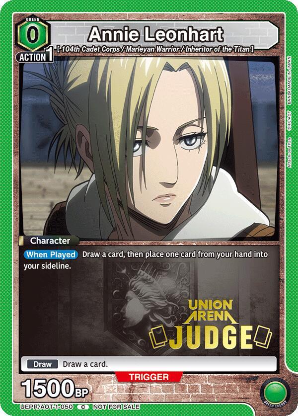 Annie Leonhart (Judge Pack) (UEPR/AOT-1-050) [Union Arena Promotion Cards]