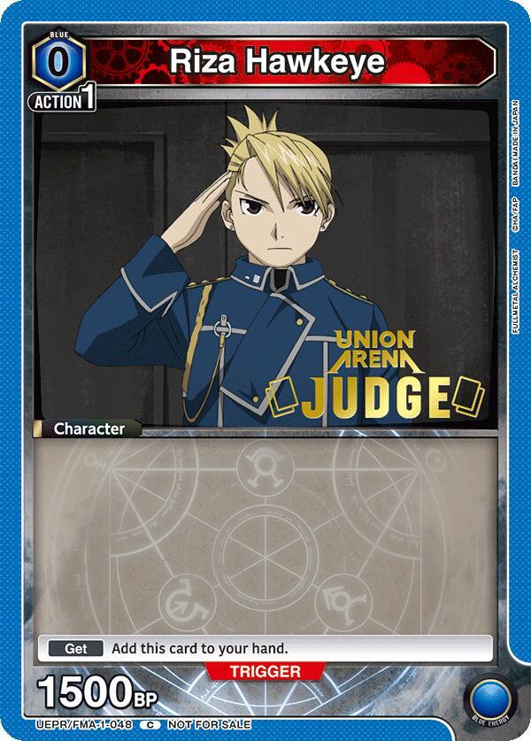 Riza Hawkeye (Judge Pack) (UEPR/FMA-1-048) [Union Arena Promotion Cards]