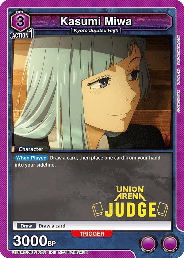 Kasumi Miwa (Judge Pack) (UEPR/JJK-3-028) [Union Arena Promotion Cards]
