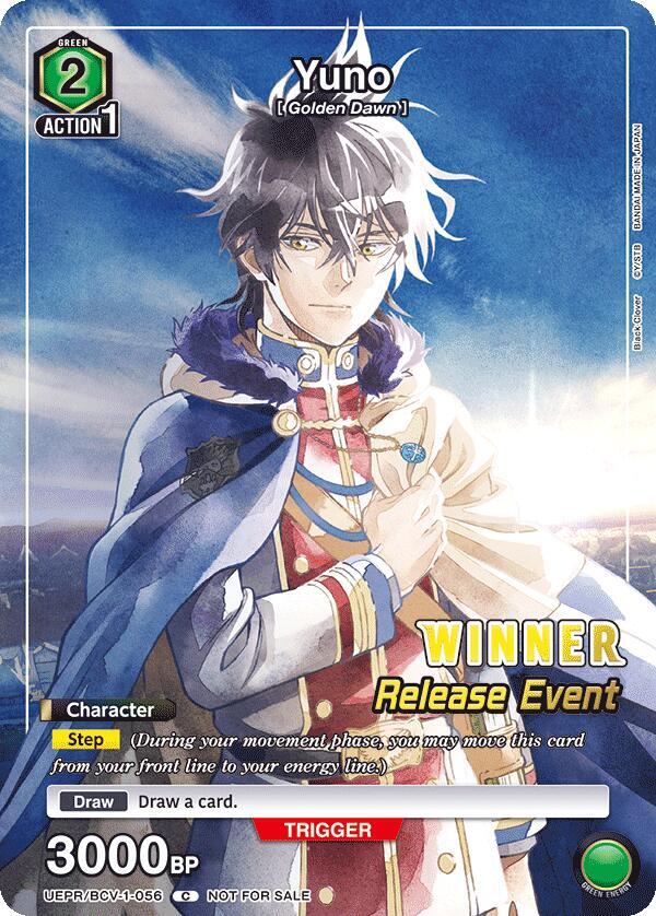 Yuno (Release Event Winner) (UEPR/BCV-1-056) [UE08BT: Black Clover Release Event Cards]