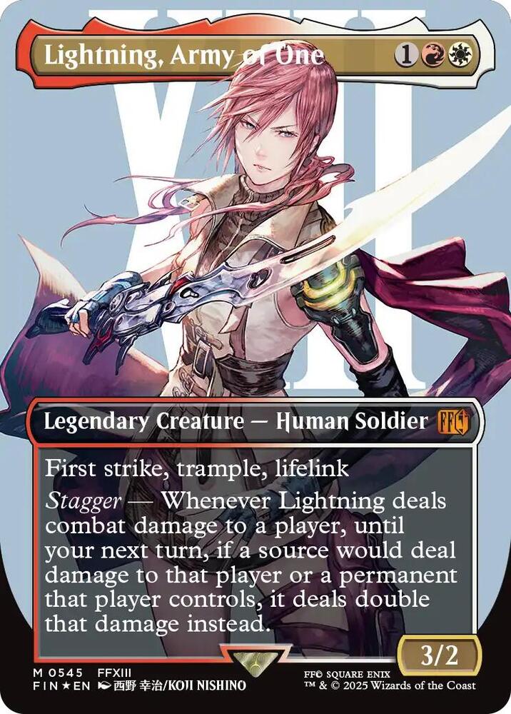 Lightning, Army of One (Borderless) (Surge Foil) [FINAL FANTASY]