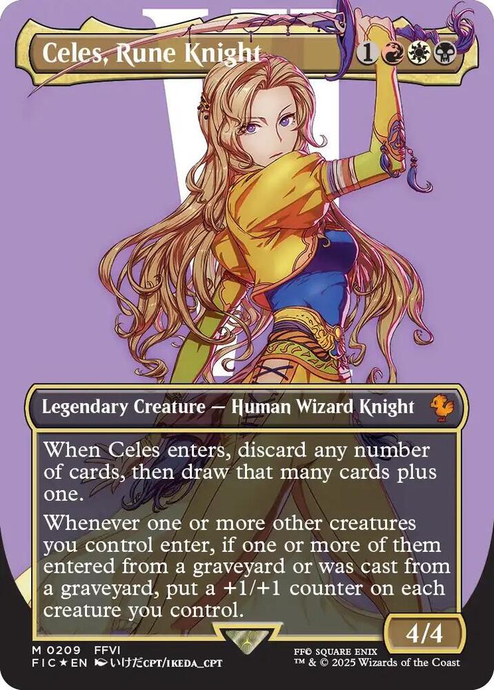 Celes, Rune Knight (Borderless) (Surge Foil) [FINAL FANTASY Commander]
