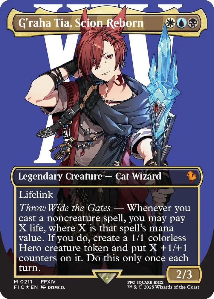 G'raha Tia, Scion Reborn (Borderless) (Surge Foil) [FINAL FANTASY Commander]
