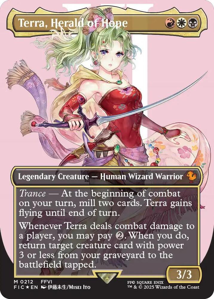 Terra, Herald of Hope (Borderless) (Surge Foil) [FINAL FANTASY Commander]