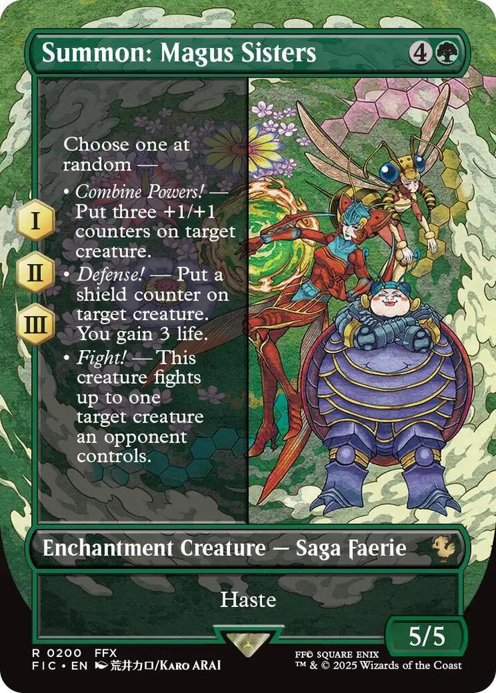 Summon: Magus Sisters (Borderless) [FINAL FANTASY Commander]