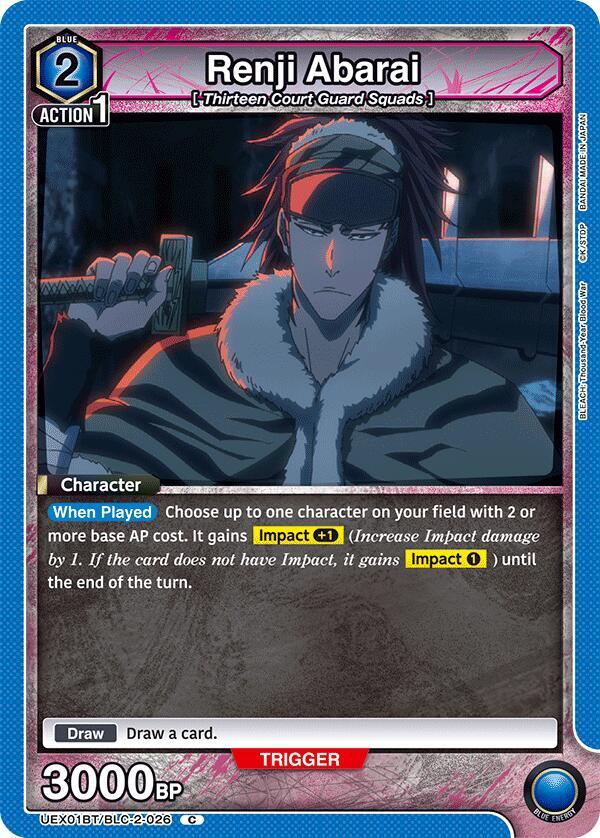 Renji Abarai (026) (UEX01BT/BLC-2-026) [UEX01BT: BLEACH: Thousand-Year Blood War Vol.2]