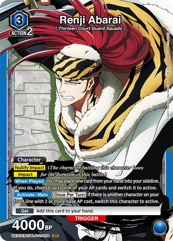 Renji Abarai (028) (UEX01BT/BLC-2-028) [UEX01BT: BLEACH: Thousand-Year Blood War Vol.2]