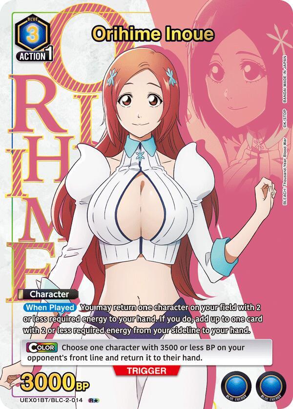 Orihime Inoue (014) (R*) (UEX01BT/BLC-2-014) [UEX01BT: BLEACH: Thousand-Year Blood War Vol.2]