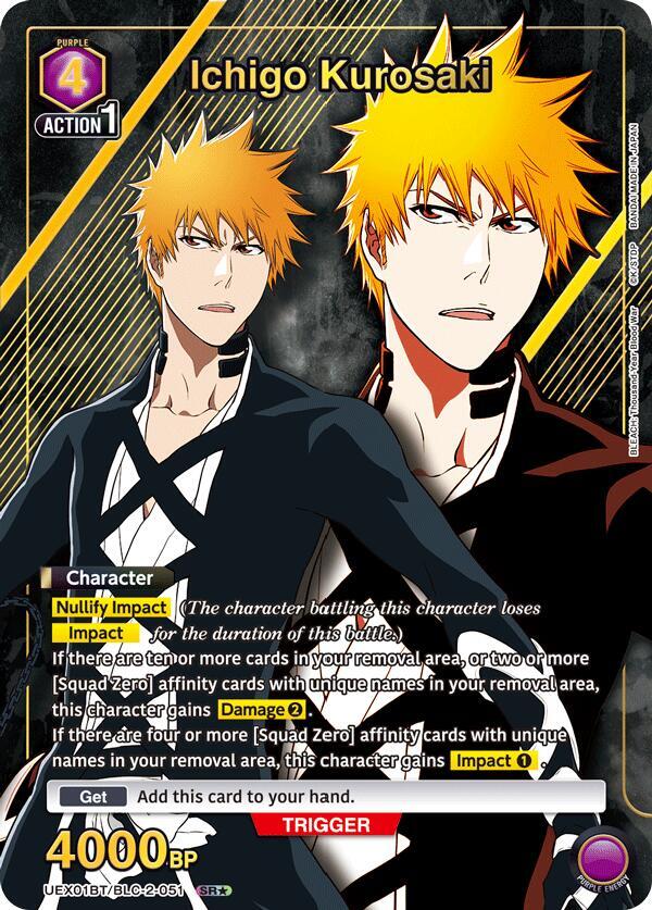 Ichigo Kurosaki (051) (SR*) (UEX01BT/BLC-2-051) [UEX01BT: BLEACH: Thousand-Year Blood War Vol.2]