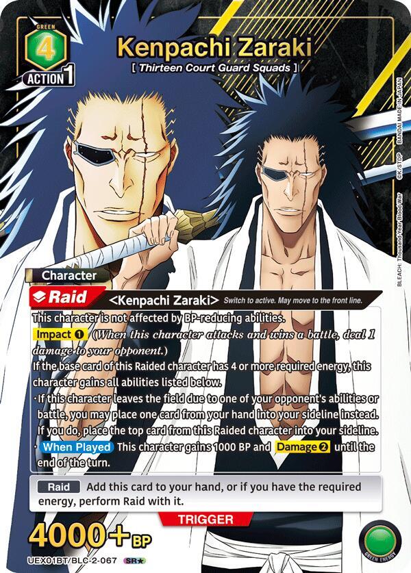 Kenpachi Zaraki (067) (SR*) (UEX01BT/BLC-2-067) [UEX01BT: BLEACH: Thousand-Year Blood War Vol.2]