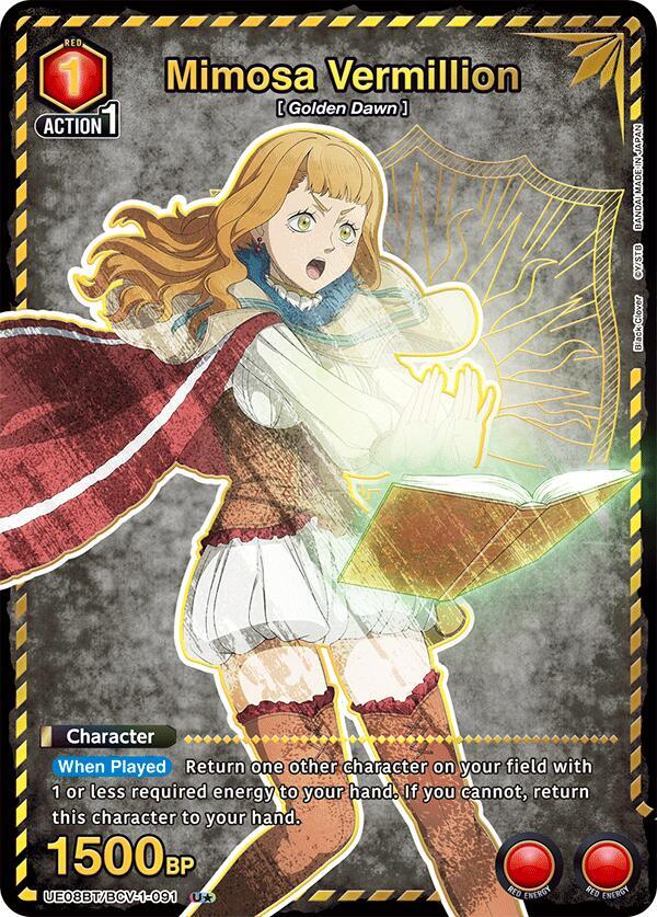 Mimosa Vermillion (091) (U*) (UE08BT/BCV-1-091) [UE08BT: Black Clover]