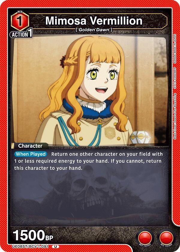 Mimosa Vermillion (UE08ST/BCV-1-091) [UE08ST: Black Clover Starter Deck]