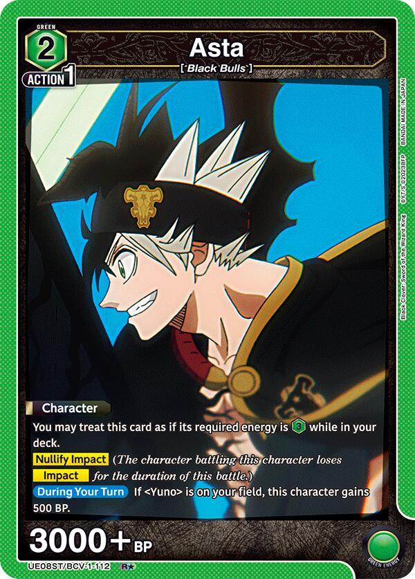 Asta (112) (R*) (UE08ST/BCV-1-112) [UE08ST: Black Clover Starter Deck]