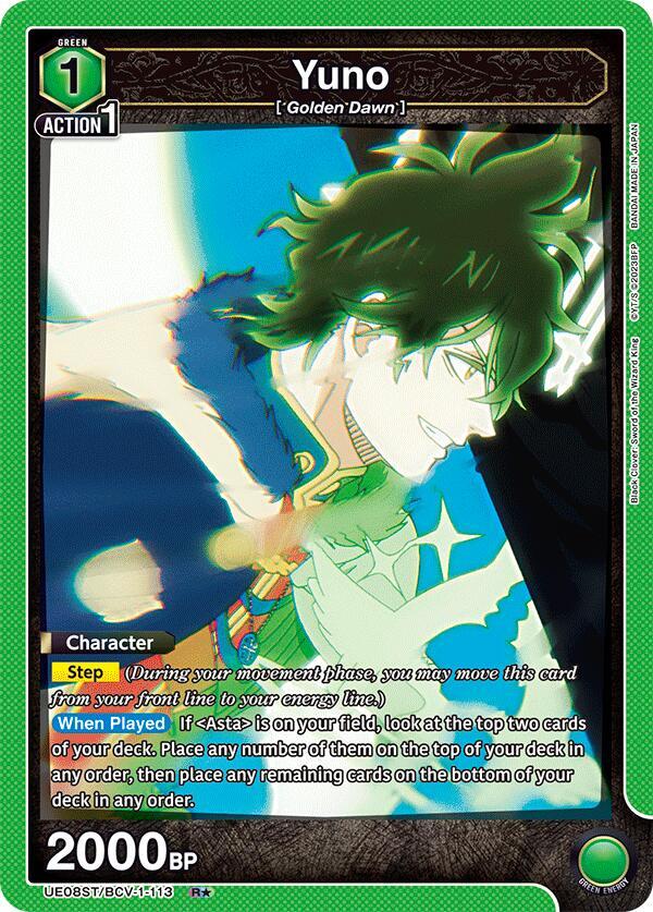 Yuno (113) (R*) (UE08ST/BCV-1-113) [UE08ST: Black Clover Starter Deck]