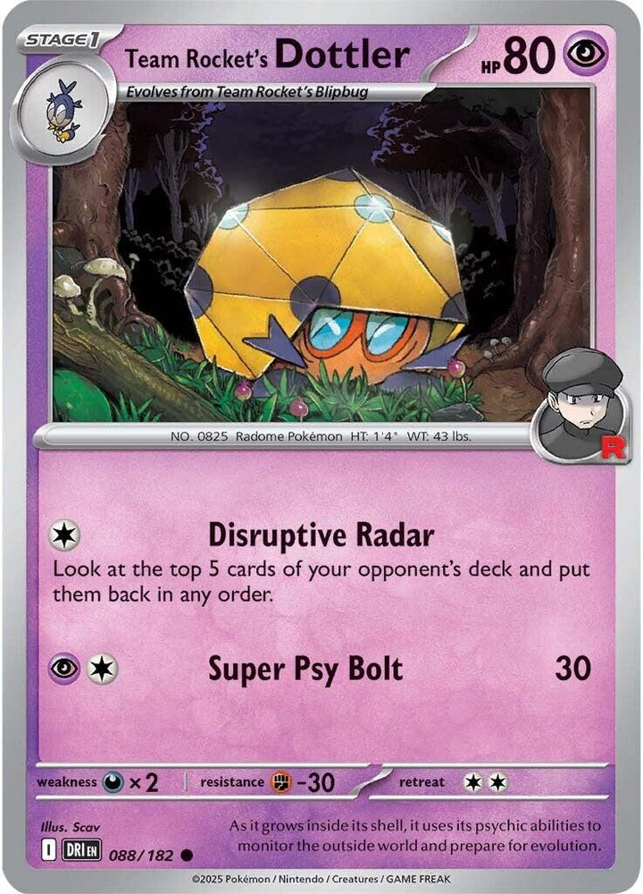 Team Rocket's Dottler (088/182) [Scarlet & Violet: Destined Rivals]