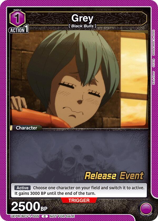 Grey (005) (UEPR/BCV-1-005) [UE08BT: Black Clover Release Event Cards]