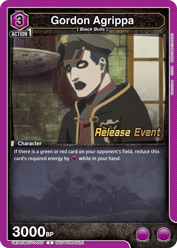 Gordon Agrippa (UEPR/BCV-1-007) [UE08BT: Black Clover Release Event Cards]