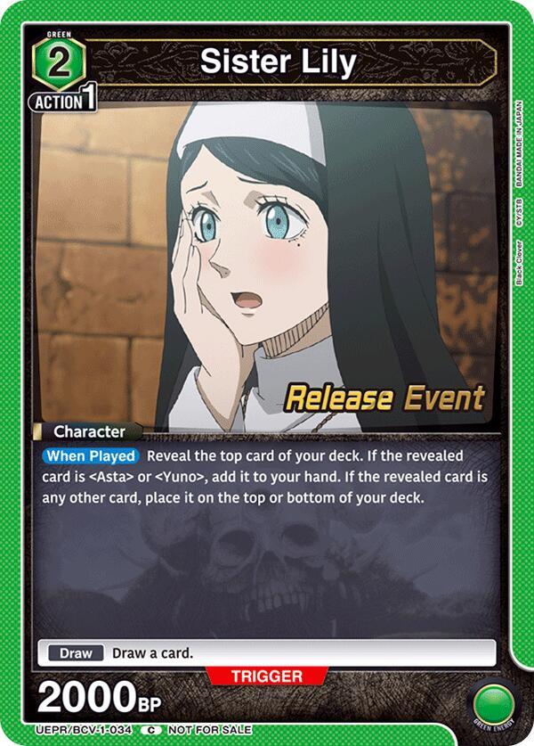 Sister Lily (UEPR/BCV-1-034) [UE08BT: Black Clover Release Event Cards]