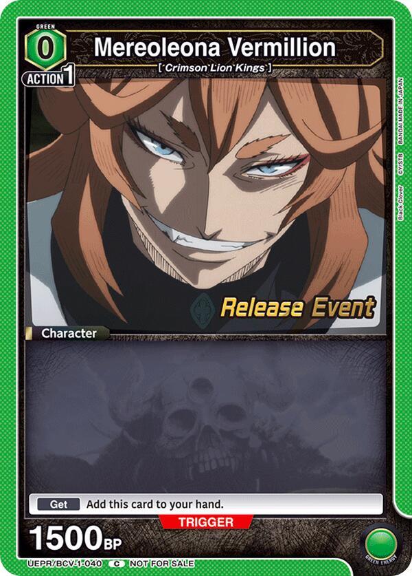 Mereoleona Vermillion (040) (UEPR/BCV-1-040) [UE08BT: Black Clover Release Event Cards]